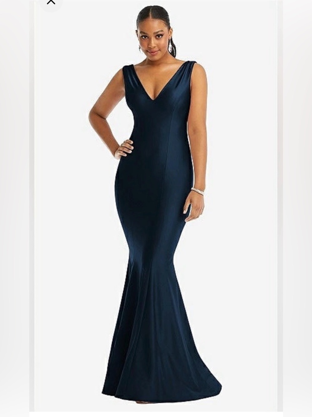 Cynthia & Sahar Vaughn Elegant Navy V-Neck Mermaid Evening Dress- XXL - NWOT
